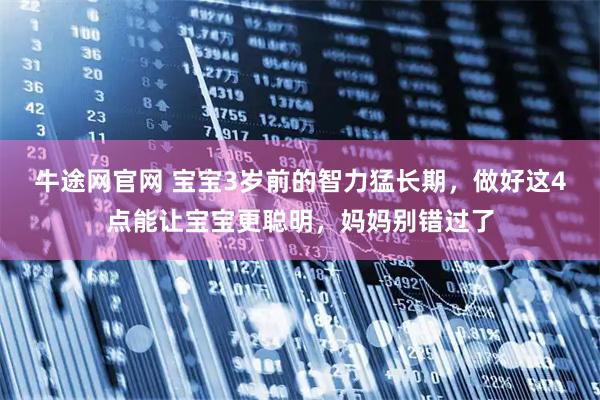 牛途网官网 宝宝3岁前的智力猛长期，做好这4点能让宝宝更聪明，妈妈别错过了
